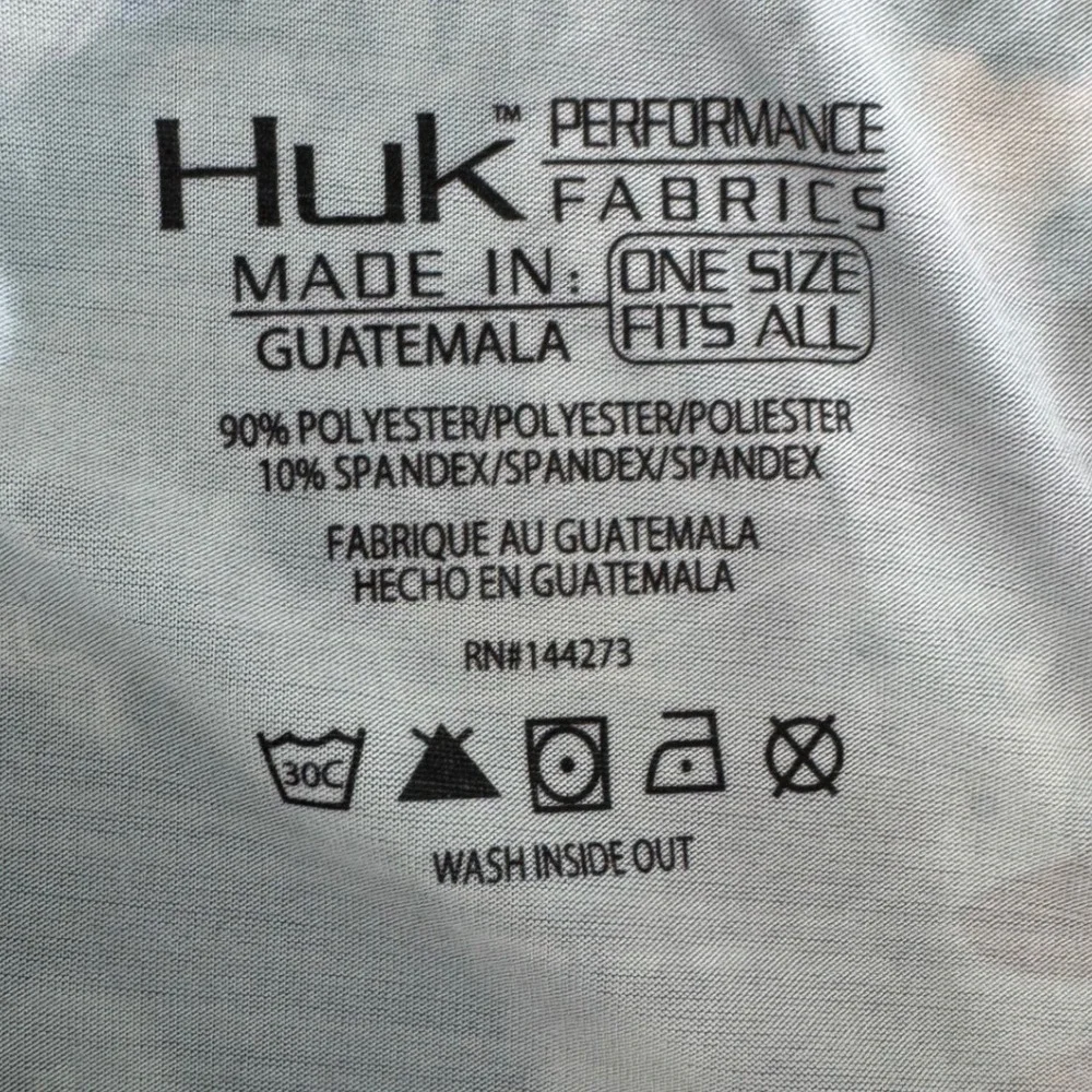 NWT Huk Fishing Neck Gaiter Kryptek Obskura Blue Camo UPF 30+ Sun Protection